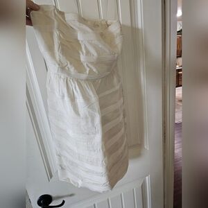 J. Crew One Shoulder Cream Dress